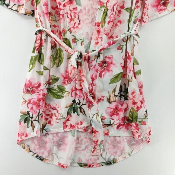 Show Me Your Mumu Brie Robe Women One Size Pink Garden of Blooms Flowy - Picture 5 of 10